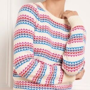 CREWNECK SWEATER - WAVE JACQUARD